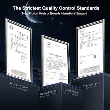 QHOHQ for iPhone 16 Pro Max Screen Protector with Camera Lens Protector, [Military Grade Shatterproof], Top 9H+ Tempered Glass, Full Edge Coverage, Ultra Durable, with Installation Tool [3+3 Pack] - Image 4