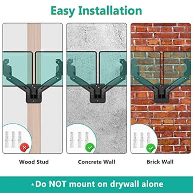 WALI Dual Monitor Wall Mount for 17 to 32 inch Screens, Monitor Wall Mounts for 2 Monitors, Holds up to 22 lbs, Fully Adjustable Gas Spring Monitor Arm,75x75/100x100 VESA Wall Mount (GSWM002), Black - Image 9