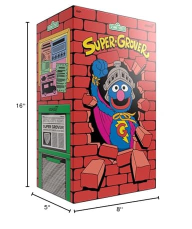 Super7 Supersize Sesame Street Super Grover - 17" Sesame Street Action Figure with Fabric Clothing Classic TV Show Collectibles and Retro Toys - Image 6