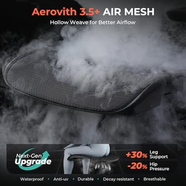 CAPOT Ergonomic Mesh Office Chair, Adjustable Lumbar High Back Desk Chair 400lbs, 4D Flip-up Arms, 3-Level Tilt Backrest, 3D Headrest, PU Wheels, Swivel Rolling Computer Seating for Long Desk Work - Image 3