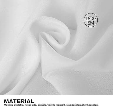 Surmente 5 Pack White Rectangle Tablecloth 90 x 156-inch Rectangular Polyester Table Cloth for Weddings, Banquets, or Restaurants - Image 5