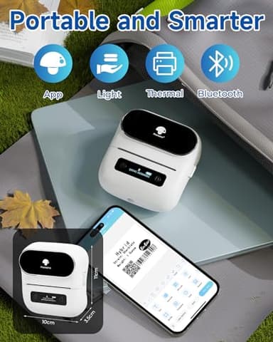 Phomemo M220 Label Maker, New Flagship 3.14 Inch Bluetooth Portable Thermal Label Printer for Barcode, Address, Labeling, Mailing, File Folder, Easy to Use, Support Phone&PC - Image 5