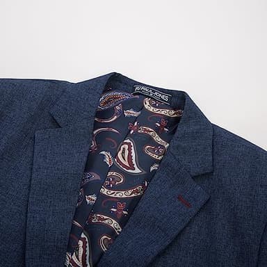 Mens Casual Sport Coats Two Button Suit Jacket with Pockets Lightweight Sport Coat Blazer Navy - Image 4