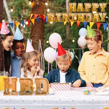 JOOMLAFLY Wooden Letter Piggy Bank for Kids Larger Letter Piggy Bank for Boys and Girls Personalized Piggy Bank Initial Coin Bank Wood Kids Money Bank for Birthday and Festival - Image 9