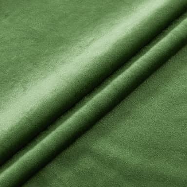 Timeper Moss Green Velvet Curtains - Room Darkening Curtain Panels Back Tab Design Luxury Curtains Drapes for Living Room, W52 x L96, 2 Panels - Image 5