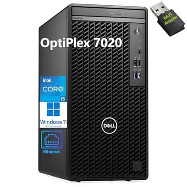Dell OptiPlex 7020 Tower 7000 Business Desktop Computer, Intel 6-Core i5-12500 (Beat i7-11700), 32GB DDR5 RAM, 1TB PCIe SSD, DVDRW, WiFi Adapter, RJ-45, Type-C, HDMI, DisplayPort, Windows 11 Pro - Image 1