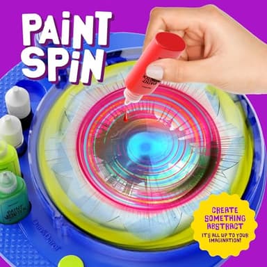 Dan&Darci Paint Spin Art Machine Kit for Kids - Arts & Crafts for Boys & Girls Ages - Art Craft Set Gifts for 6-9 Year Old Boy, Girl - Painting Spinner Toys - Birthday Gift Ideas for Ages 6-12 Years - Image 7