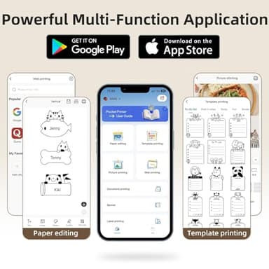 ORGSTA S002 Sticker Printer - Mini Printer Portable Thermal Sticker Maker, Bluetooth Print Pod Inkless Label Maker for Photos, Journal, Receipts, DIY Creation - Image 6