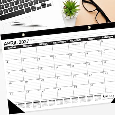 GuassLee Desk Calendar 2026-2027 - 17" × 11.5" Desktop Calendar 18 Months Runs from Jan. 2026 to Jun. 2027 with Julian Date for Home School Office Desk Top Organizing - Image 5