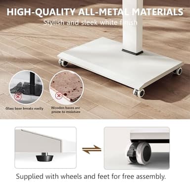 FITUEYES Rolling TV Stand for 32-75 Inch TVs - Height Adjustable Portable TV Stand on Wheels, 20 Degree Left/Right Swivel and 90 Degree Vertical and Horizontal Rotation up to 88lbs - Image 4