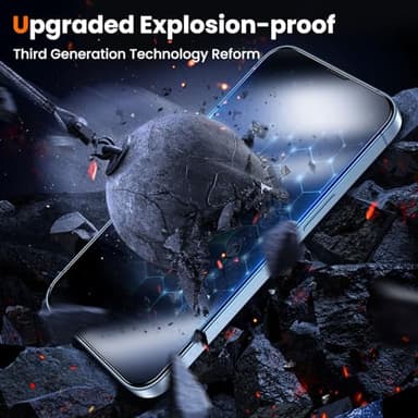 UniqueMe Screen Protector for iPhone 16e / iPhone 13 / iPhone 13 Pro/iPhone 14 Screen Protector Tempered Glass Full Coverage, Easy Installation, Case Friendly 2 Packs - Image 5