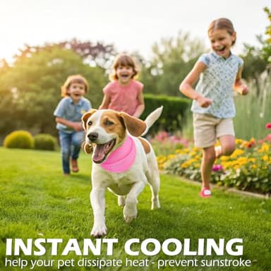 EXPAWLORER Dog Cooling Bandana - 2 Pack Instant Chill Out Pet Scarf Adjustable, Summer Outdoor Ice Neck Cooler, Prevent Sunstroke for Small Medium Large Breeds (Pink Blue, L) - Image 7
