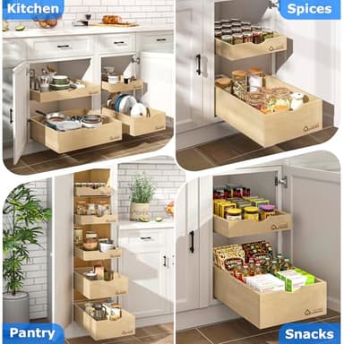 WelFurGeer Soft Close Pull Out Drawers for Cabinets, 17" W x 22" D Pull Out Cabinet Drawer with Heavy Duty Slides, Pull Out Cabinet Organizer, Cabinet Pull Out Shelves, Pull-Out Home Organizers - Image 7