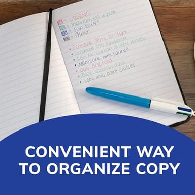 BIC 4-Color Original Retractable Ballpoint Pen with 1.0 mm Medium Point, 3-Count in Assorted Ink - Image 6