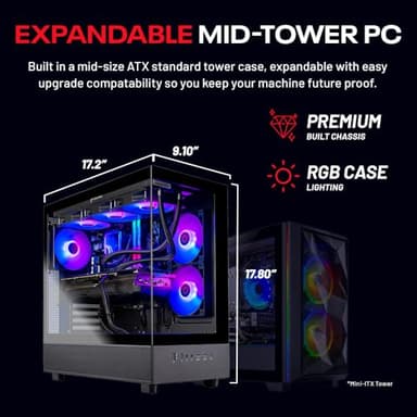 Skytech Gaming Azure 3 Gaming PC, AMD Ryzen 7 9700X 3.8GHz, NVIDIA RTX 5060, 1TB NVMe SSD, 16GB DDR5 RAM 6000, 850W Gold ATX 3 PSU, 360 ARGB AIO, Wi-Fi, Win 11, Desktop - Image 10