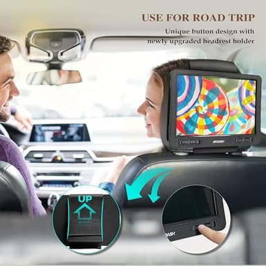 MYDASH 14.9'' Portable  DVD  Player  with  12.5" Swivel  Screen – Rechargeable  Car  DVD  Player,  Portable & Travel,  Region‑Free  Personal  DVD  Player  Portable,  USB/SD  Support - Image 6