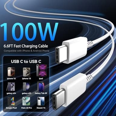 Phone 17 16 Pro Max Charger Fast Charging, 45W Super Fast USB C Charger Block with 6.6FT Charging Cable for 17 16 Pro Max/17 16 Pro/16 Plus,15 Pro Max/15 Pro/16, Android Phone - Image 7