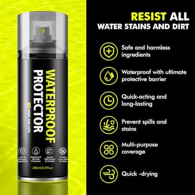 PETZANA Shoe Protector Spray: Rain Stain Dirt Waterproof Shoe Spray, Nano Protection for Sneaker Suede Leather Canva Boot Hat 9.5Oz - Image 4