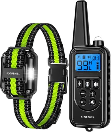 Dog Training Collar with 7 Training Modes, 4200Ft Remote Electronic Dog Shock Collar, Electric Shock Collar for Small Medium Large Dogs (Green) - Image 1