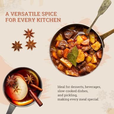 52USA Star Anise, 6oz – Whole Dried Star Anise Pods in Bottle, Aromatic Spice for Cooking, Baking, and Teas - Image 4