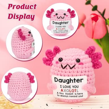 WEYON Teen Girl Gifts Trendy Stuff, Crochet Axolotl Daughter Gift for 5 6 7 8 9 10 11 12 Year Old Birthday, Christmas, Valentines, Tween Girls Trendy Stuff - Image 5