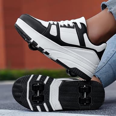 ANEFUN Roller Skate Shoes for Kids Girls Boys Detachable Wheeled Fashion Sneakers - Image 4