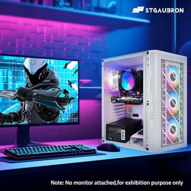 STGAubron RGB PC Computer Desktop, AMD Ryzen 7 5700G up to 4.6G, 16GB DDR4, 1TB SSD, WiFi 6 & BT 5.2, RGB Fan x4, RGB Keyboard & Mouse, Windows 11 Home - Image 4