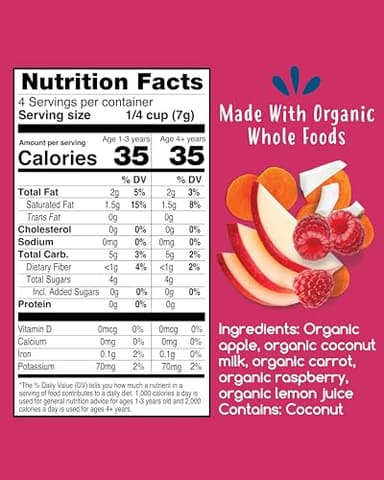 Amara Smoothie Melts - Carrot Raspberry - Baby Snacks Made With Fruits and Vegetables - Healthy Toddler Snacks For Your Kids Lunch Box - Organic Plant Based Yogurt Melts - 6 Resealable Bags - Image 2