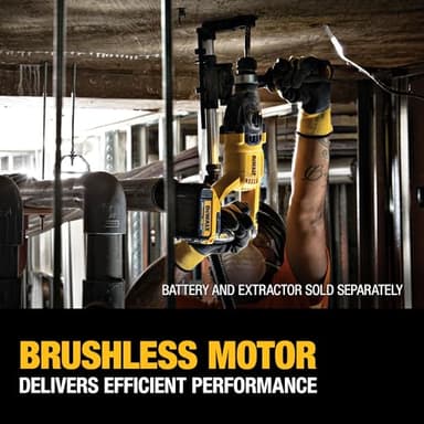DEWALT 20V MAX SDS Plus 1 Inch Cordless Rotary Hammer with D-Handle, Bare Tool Only (DCH133B) - Image 8