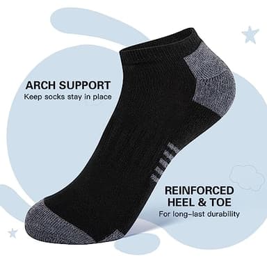 Comfoex 10 Pairs Boys Socks Low Cut Ankle Socks For Kids 8-10 4-6 6-8 Years Old Short Athletic Socks With Cushioned Sole - Image 4