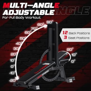 KeppiFitness Adjustable Weight Bench, Bench3000 MAX Heavy Duty Workout Bench Press with Leg Extension and Preacher Pad for Home Gym Fitness, Flat Incline Decline Sit Up Bench - Image 6
