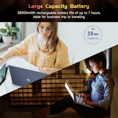 15.6 FHD IPS Student-Laptop, 16GB RAM 1TB SSD 4-Cores Pentium N100 (Beat i3-1115G4 Up to 3.4GHz) Computer with Backlit Keyboard Fingerprint WiFi 6 Win11 - Image 7