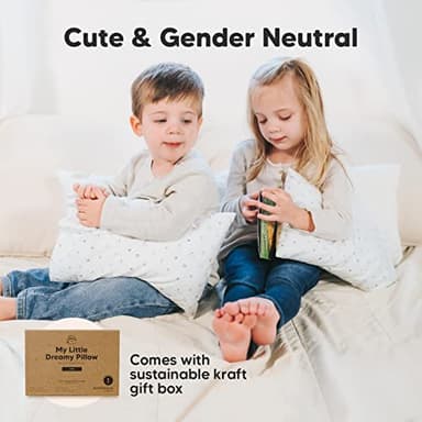 Mini Toddler Pillow with Pillowcase - 9x13 My Little Dreamy Travel Kids Pillow for Sleeping, Toddler Bed, Small, Tiny, Organic Cotton Pillowcase, Soft & Breathable, Kids 2-4 Years Old (Acorn) - Image 9