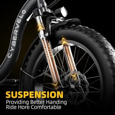 1000W Folding Electric Bike, 48V 20.8AH Large Removable Battery E-Bike, 30+MPH, 80 Miles Max Range, 20" Fat Tire Electric Bike for Adults, Adult Electric Bicycles Commute E-Bikes For Women/Men - Image 5