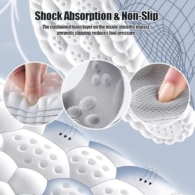 4D Cloud Height Increase Insoles for Men Wowen - Cloud Tech Insole, Soft Memory Foam Insoles, Comfort Steppers Height Increase Insoles Trim to Fit for Men Women (Gray, 1.4-in US Men 8-11) - Image 5