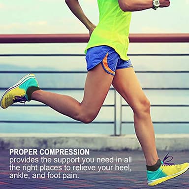 Ankle Compression Socks for Men and Women (6 Pairs), Low Cut No Show Short Compression Running Socks with Arch Support for Plantar Fasciitis, Cyling, Athletic, Flight, Travel, Nurses - Image 7