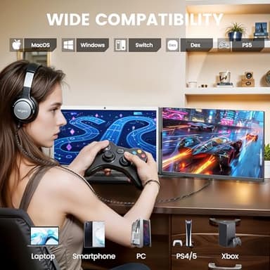 domyfan 15.6" Laptop Screen Extender, 120% sRGB FHD 1080P IPS Laptop Monitor Extender Dual Screen, Portable Monitor for Laptops 13-17" with HDMI/USB-A/Type-C Plug-Play for Windows, Mac, Android - Image 7