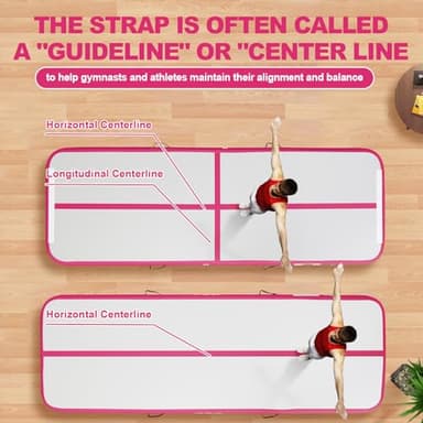 FBSPORT Inflatable Air Gymnastics Mat Training Mats 4/8 inches Thickness Gymnastics Tracks for Home Use/Training/Cheerleading/Yoga/Water with Pump - Image 4