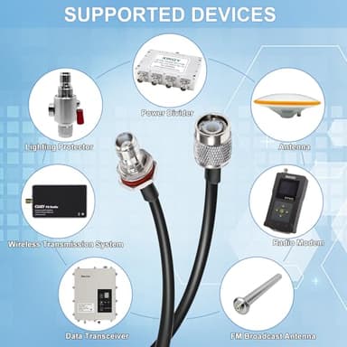 TUOLNK TNC Cable RG58 TNC Male Plug to TNC Female WiFi Antenna Extension Cable Low Loss 65.6ft (20M) TNC Coaxial Cable for Wireless Antenna Ham Radio - Image 2