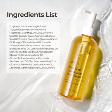 AVCA Blackhead Remover Cleansing Oil 10.14 fl.oz.(300ml) - Makeup & Blackhead Remover, PHA Gentle Exfoliator, Lightweight Pore Cleanser, Korean Skincare for Normal & Oily Skin - Image 8