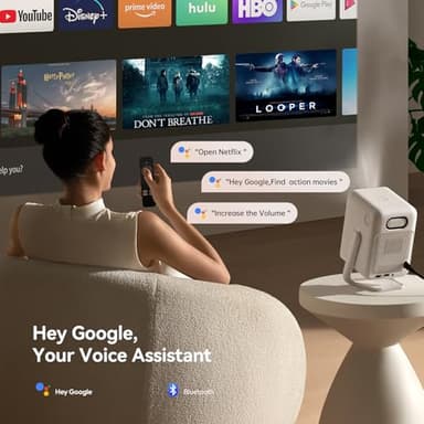 Wanbo T2 Ultra Projector with WiFi and Bluetooth, Native 1080P Mini Portable Projector with 120° Adjustable Stand, Auto Focus & Keystone, 500 ANSI Outdoor Movie Proyector, White - Image 5