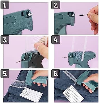 Mr. Pen- Tagging Gun with Case, 5 Needles, 1008 pcs 2" Barbs Fasteners, Greyish Blue, Tagging Gun for Clothing Tag Gun for Clothes Tag Gun, Price Tag Gun, Pricing Gun, Tag Attacher Guns - Image 5