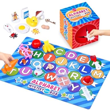 JoyCat Mystery Alphabet Box for Kids 26 PCS Letters Sorting Matching Game Activities Letter Sounds Fine Motor Learning Toys for Preschool Kindergarten Classroom - Halloween - Image 1