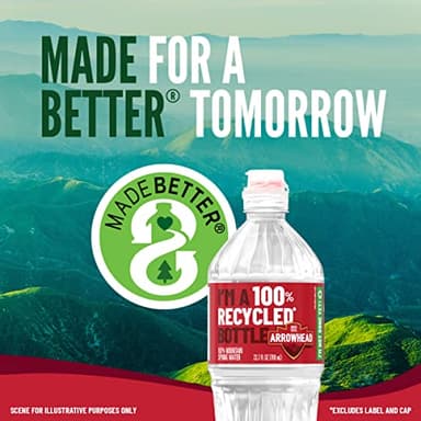 Arrowhead Brand 100% Mountain Spring Water, 16.9-ounce Recycled Plastic Bottles, 6 Count - Image 5