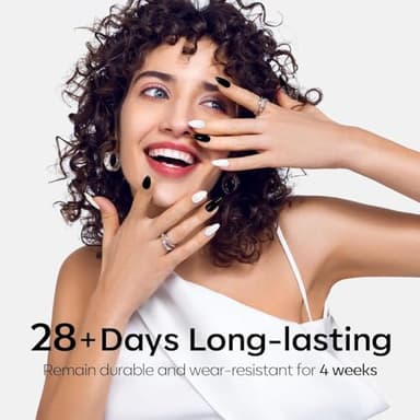 modelones Gel Nail Polish, White Gel Nail Polish for French Tip Soak Off Pastel U V White Color Art Design for Women Girl Nail Lovers Gift Salon DIY Manicure 15 ML - Image 9