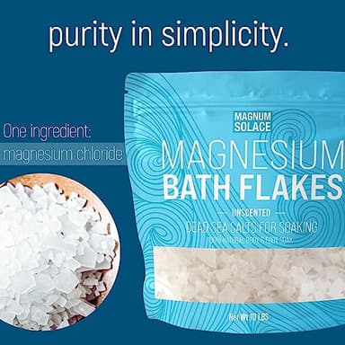 Magnesium Flakes for Bath - Magnesium Chloride Flakes - Dead Sea Salts for Soaking, 10 LBS - Image 6