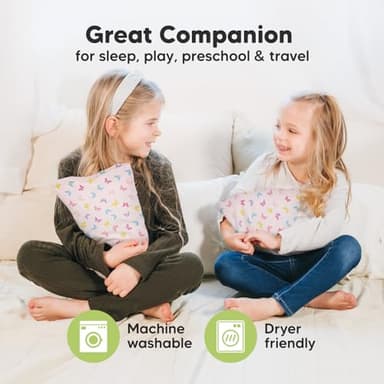 Mini Toddler Pillow with Pillowcase - 9x13 My Little Dreamy Travel Kids Pillow for Sleeping, Toddler Bed, Small, Tiny, Organic Cotton Pillowcase, Soft & Breathable, Kids 2-4 Years Old (Flutter) - Image 7