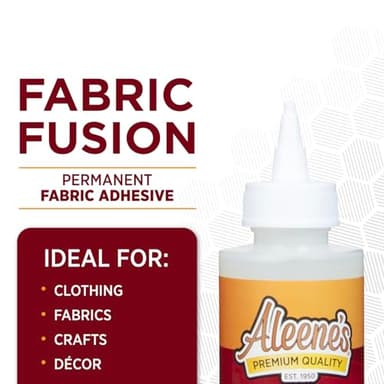 Aleene's Fabric Fusion Glue 4 oz 3-Pack, Permanent and Washable Adhesive, No-Sew Fabric Glue for Clothing, Denim, Polyester, Cotton, Flannel Materials, Dries Flexible - Image 3