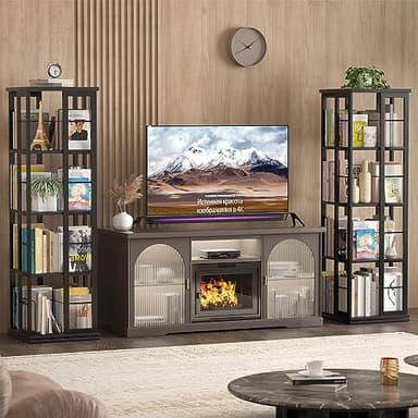 Aheaplus Rotating Bookshelf, 360 Display Wood Spinning Bookshelf, Floor Standing Bookcase Narrow Shelf Revolving Organizer Storage Rack for Small Space, Bedroom, Study Room, Black - Image 8