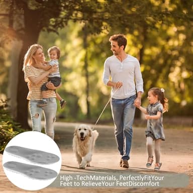 DWTWLE 4D Cloud Insoles for Men and Women, Memory Foam Cloud Insoles Super Soft Anti-Fatigue, Shock Absorption, Relieve Foot Pain, (Gray, Men: US 7-11) - Image 6